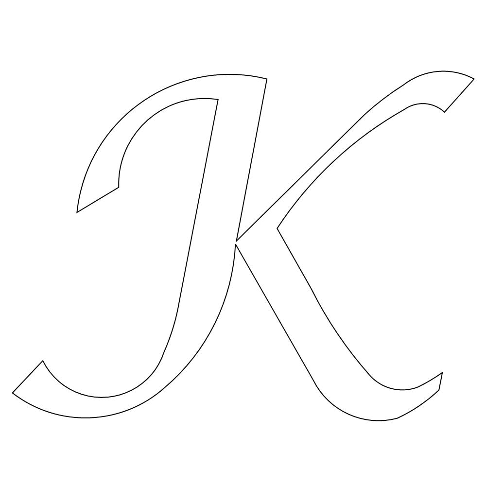 caligraphy font capital k | Sweet Dreams Quilt Studio